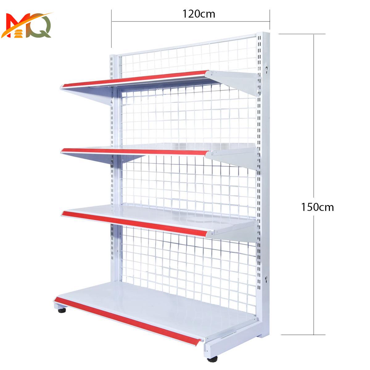 Kệ siêu thị đơn áp tường 4 tầng 1200 x 1500